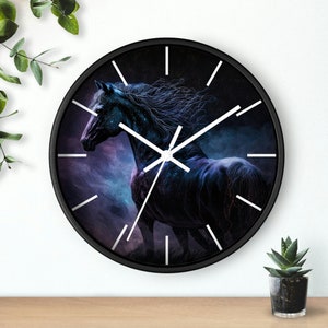 Galoppierende Zeit Pferdeliebhaber Wanduhr