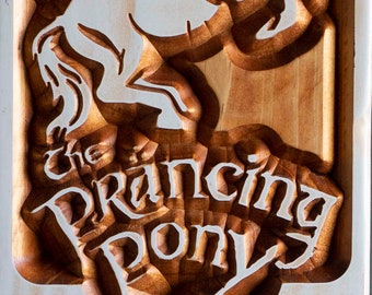 Welcome to the Prancing Pony Tavern & Inn Wood Engraved Sign