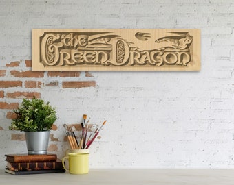 The Green Dragon Engraved Sign