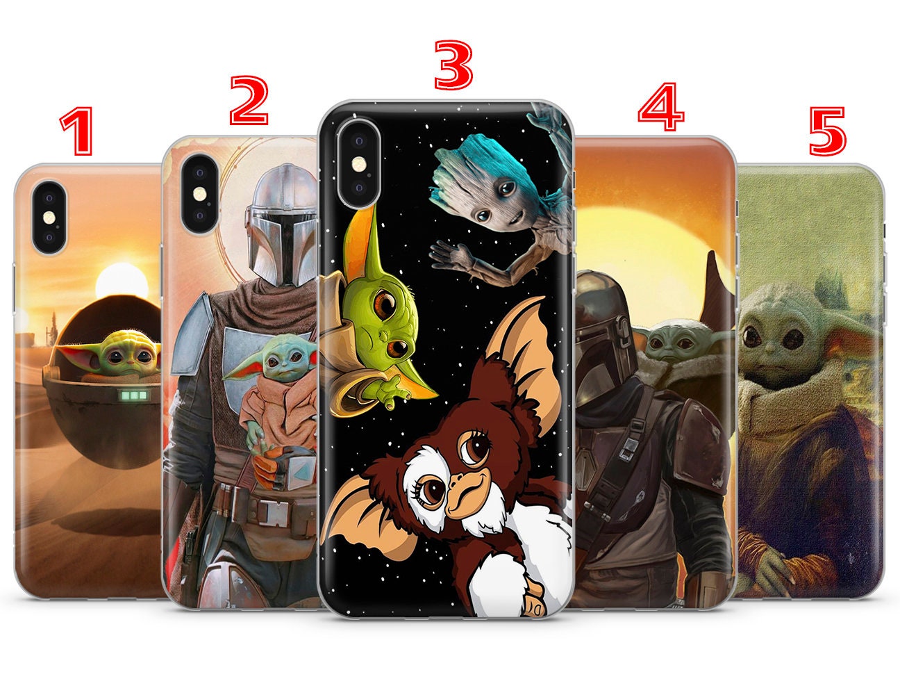 Discover Baby Yoda Phone case Mandalorian phone cover for iPhone 13 12 11 X XS XR 8+ 7 Se, Samsung S21 S20 A12 A32 A51 A52 A71 A72, Huawei phone case