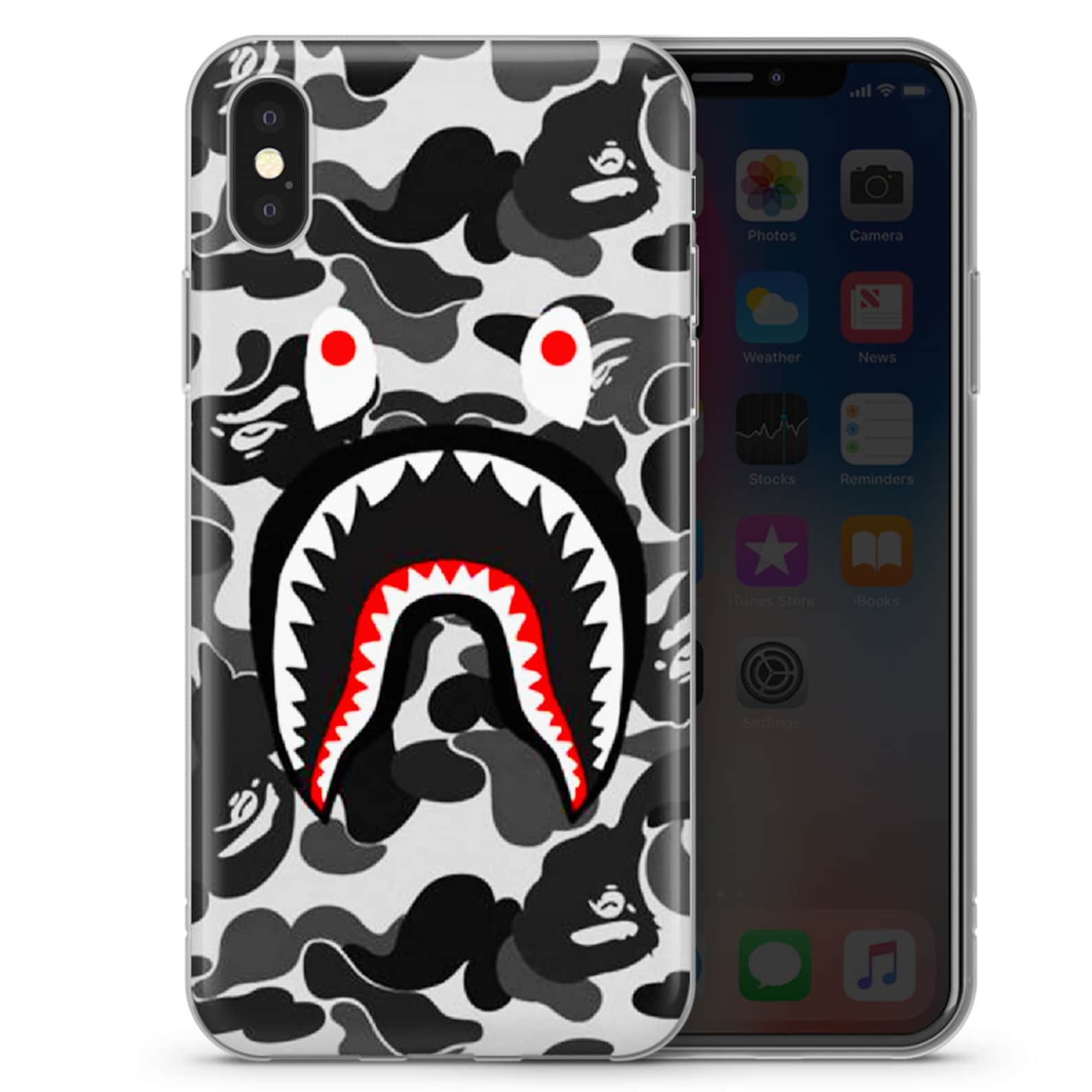 Bape Shark Camo Phone case cover for iPhone 12 11 X XS XR Etsy