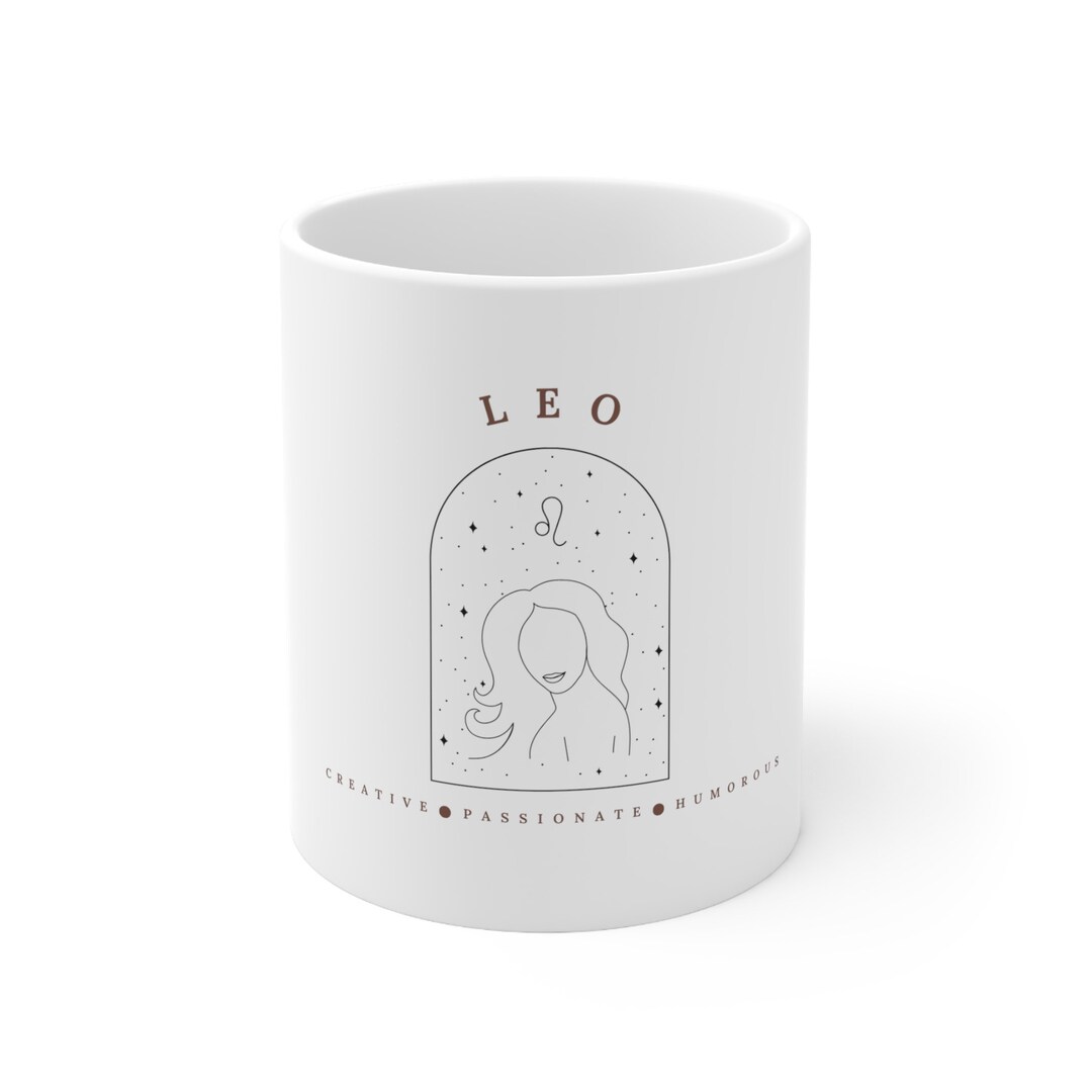 Leo Zodiac Sign Mug Star Sign Motive Ceramic Mug Zodiac Gift Zodiac