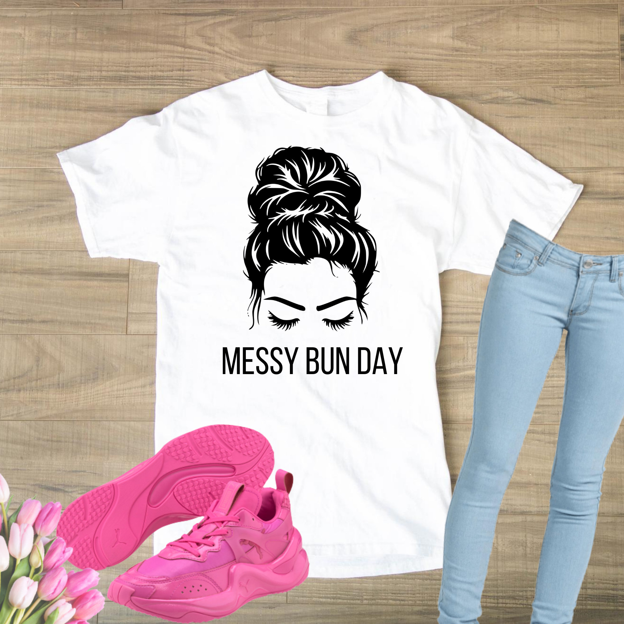 Messy Bun Custom shirt PNG Image Sublimation shirts Etsy