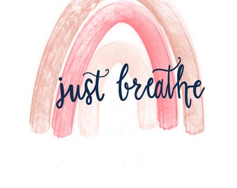 Just breathe sticker laptop