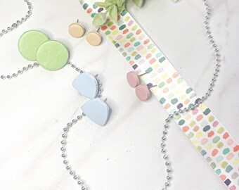 Pastel simple stud earring