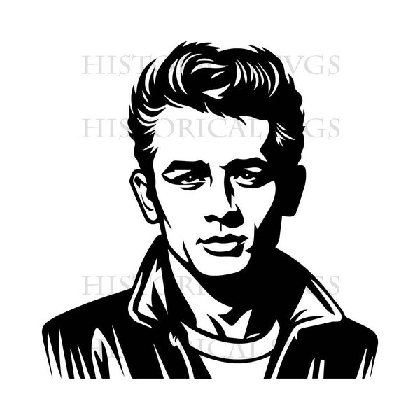 James Dean SVG, JPG, PNG, dxf, pdf, eps Graphic - Ideal for Cricut, Stickers & Vinyl Decals