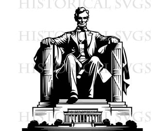 Lincoln Memorial SVG, JPG, PNG, dxf, pdf, eps Graphic - Ideal for Cricut, Stickers & Vinyl Decals