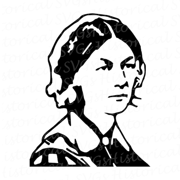 Florence Nightingale SVG DXF png pdf jpg eps fichiers vectoriels | silhouette svg | cricut - France | clipart - France | cameo, cut, svg | svg historique | infirmière svg