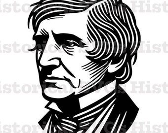 Ralph Waldo Emerson SVG, JPG, PNG, dxf, pdf, eps, gráficos vectoriales: ideal para Cricut, calcomanías y vinilos