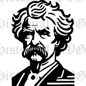 May include: Black and white line art illustration of a man with a moustache and beard. He has a full head of hair and is wearing a suit jacket.