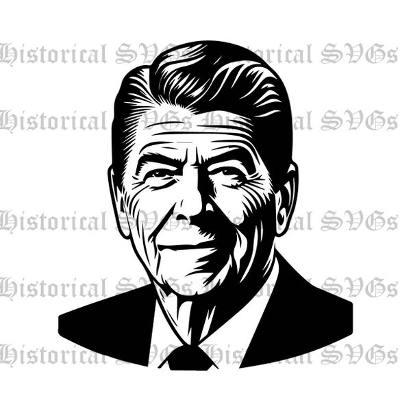 Ronald Reagan SVG, JPG, PNG, dxf, pdf, eps Graphic - Ideal for Cricut, Stickers & Vinyl Decals