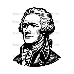 Alexander Hamilton SVG, JPG, PNG, dxf, pdf, eps Grafica - Ideale per Cricut, adesivi e decalcomanie in vinile