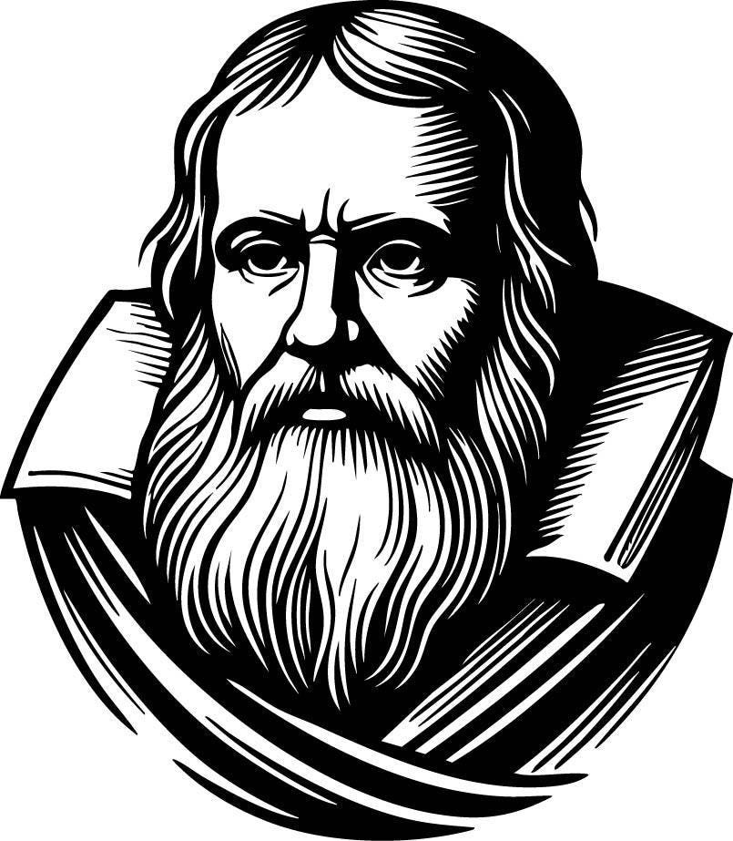 Galileo Galilei SVG, JPG, PNG, Dxf, Pdf, Eps Graphic - Ideal for