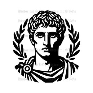 Augustus SVG、JPG、PNG、dxf、pdf、eps グラフィック - Cricut、ステッカー、ビニール デカールに最適