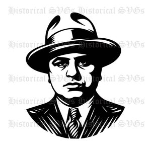 Gráfico Al Capone SVG, JPG, PNG, dxf, pdf, eps - Ideal para Cricut, adesivos e decalques de vinil