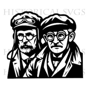 Gráfico The Wright Brothers SVG, JPG, PNG, dxf, pdf, eps - Ideal para Cricut, adesivos e decalques de vinil