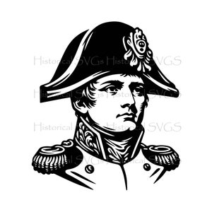 Napoléon Bonaparte SVG, JPG, PNG, dxf, pdf, graphisme eps - idéal pour la Cricut, les autocollants et les décalcomanies en vinyle