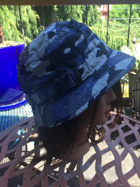 Vintage Blue Camo Gap Bucket Hat 2000's 