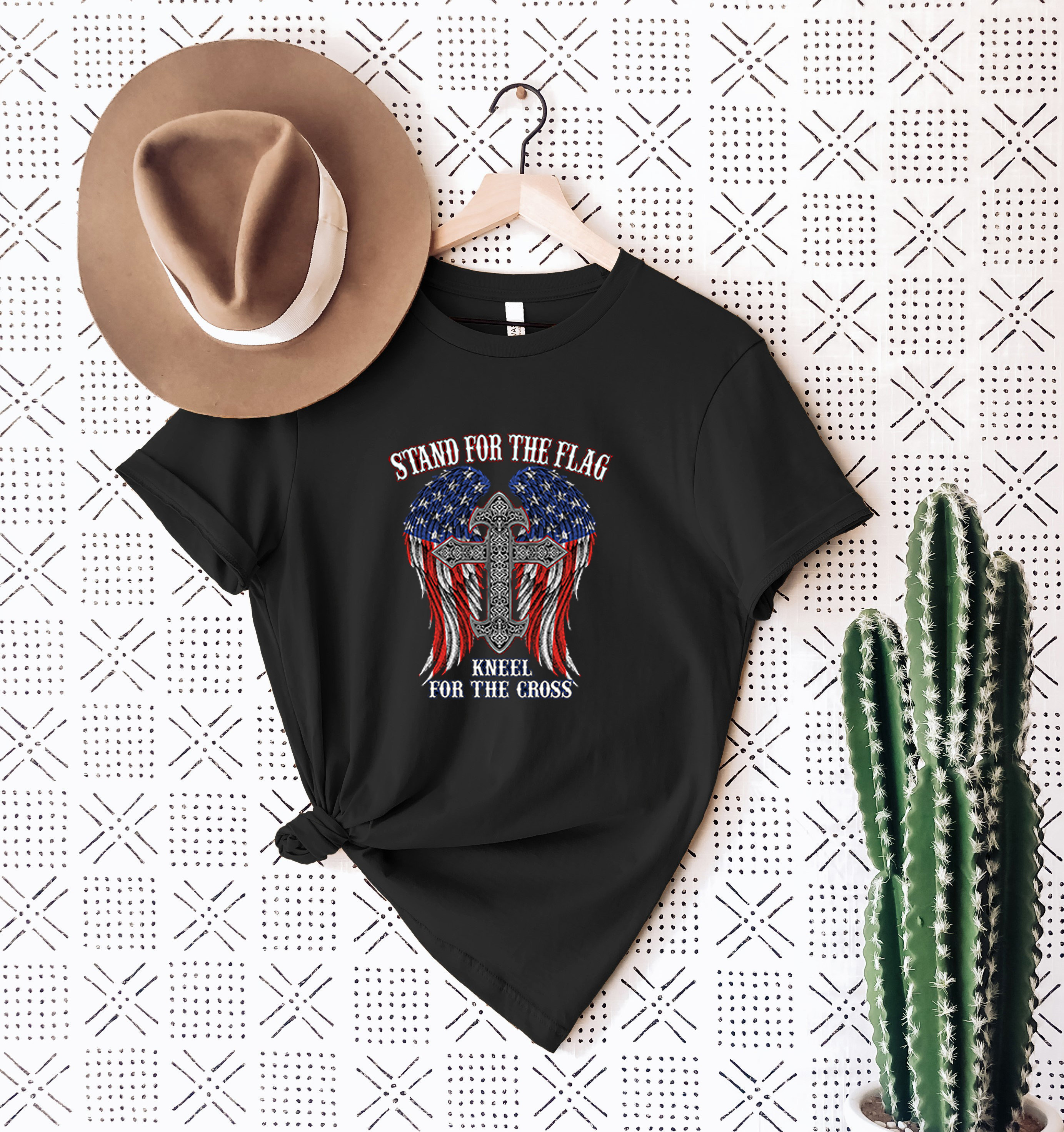 Stand for the Flag Kneel for the Cross Shirtpatriot | Etsy