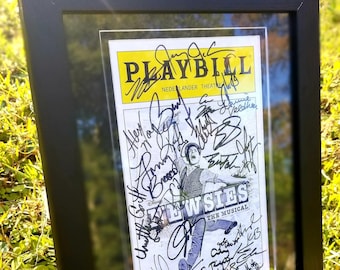 Newsies Broadway Framed Autographed Playbill - High Quality Re-Print/Copy, directors gift, cast gift, broadway decor, jeremy jordan