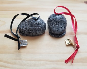 Newsies Newsboy Cap Ornament: Handmade Polymer Clay Hat with Newspaper Charm