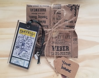 Newsies Autographed Miniature Playbill Resin Ornament broadway show, cast gift, director's gift, jeremy jordan, surprise gift