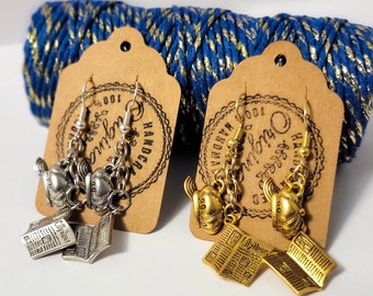 Newsies Earrings: Handmade Newsboy Cap & Newspaper Charm - Broadway Jewelry