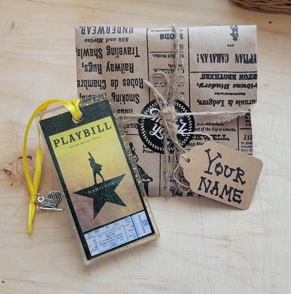 Hamilton Broadway Miniature Playbill Resin Ornament Broadway Gifts