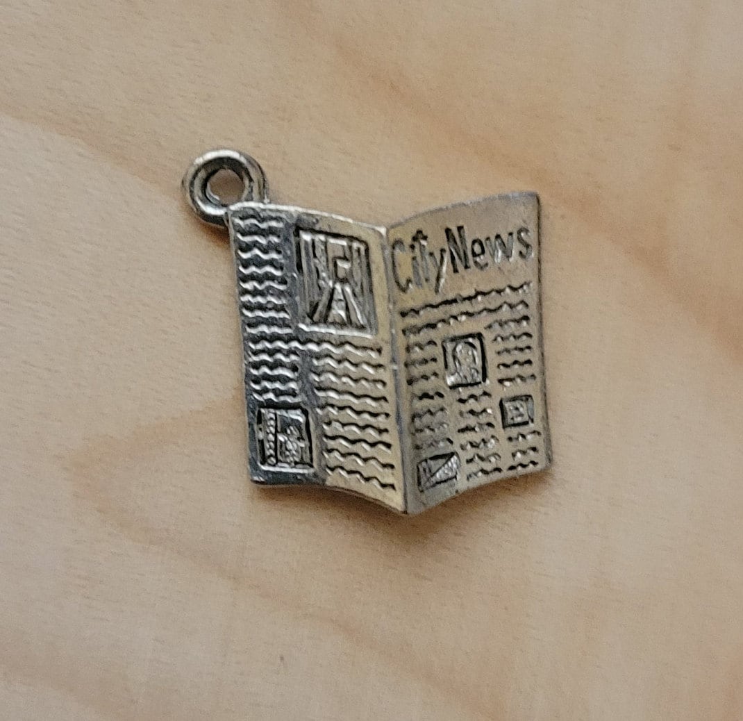 Vintageinspired Newspaper Charms for Jewelry Making City News Charm