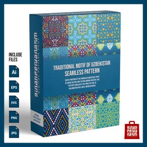 Traditional Motif of Uzbekistan Seamless Pattern