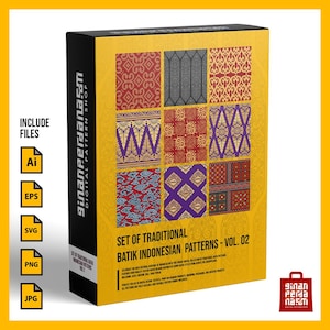 Set Of Traditional Batik Indonesian Patterns VOL. 02