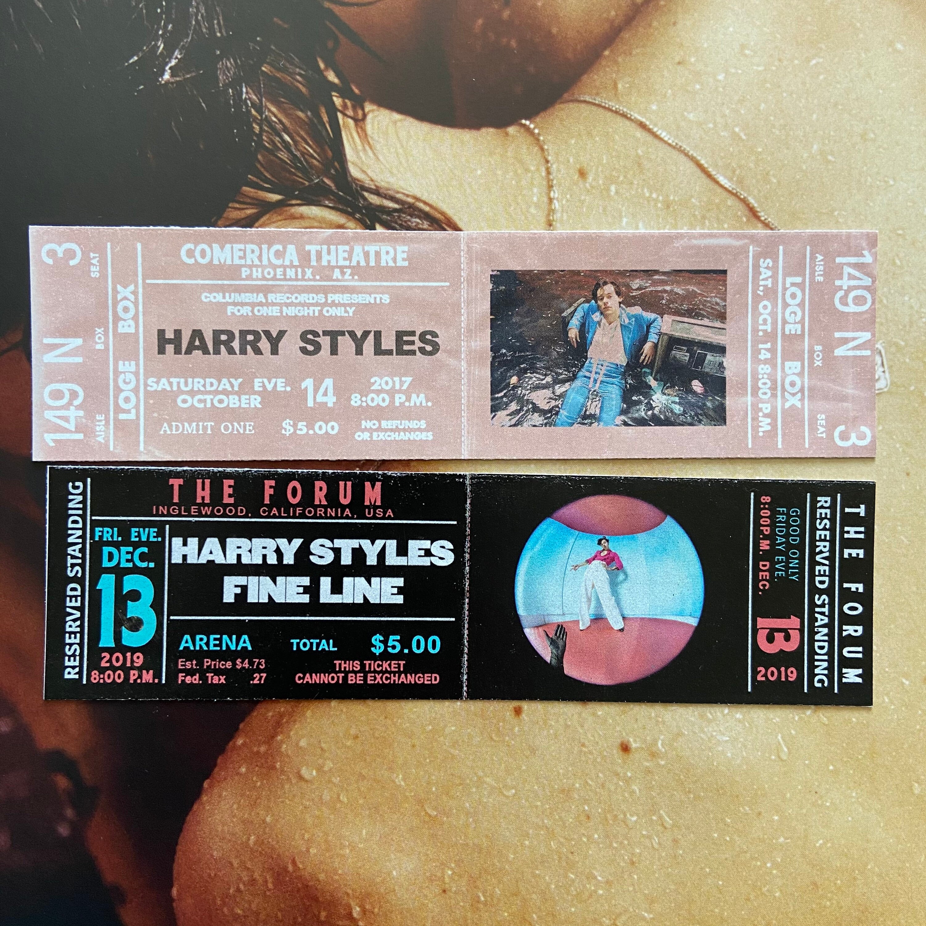 Harry Styles Debut Album/Fine Line Custom Vintage Style Ticket Etsy