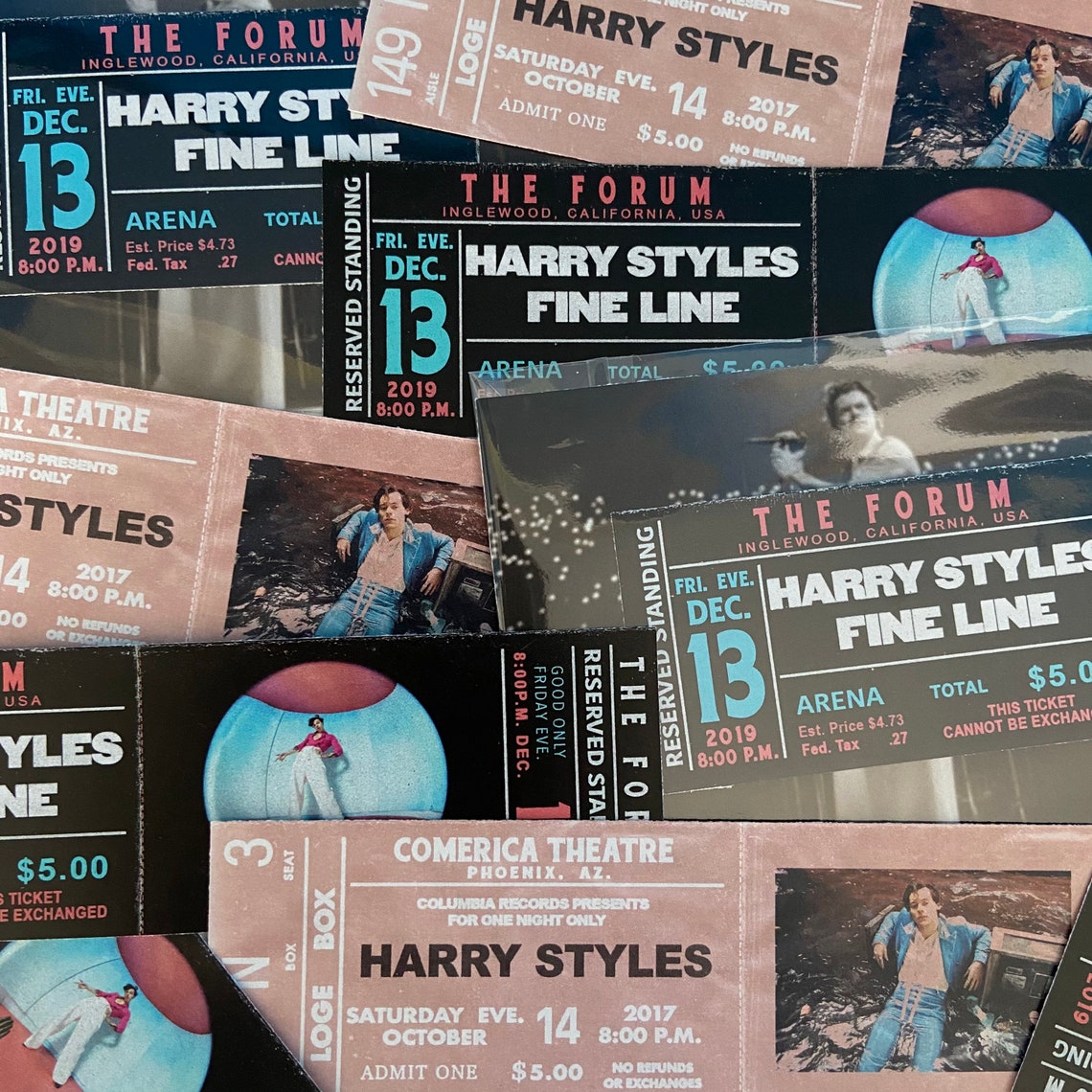 Harry Styles Debut Album/Fine Line Custom Vintage Style Ticket Etsy
