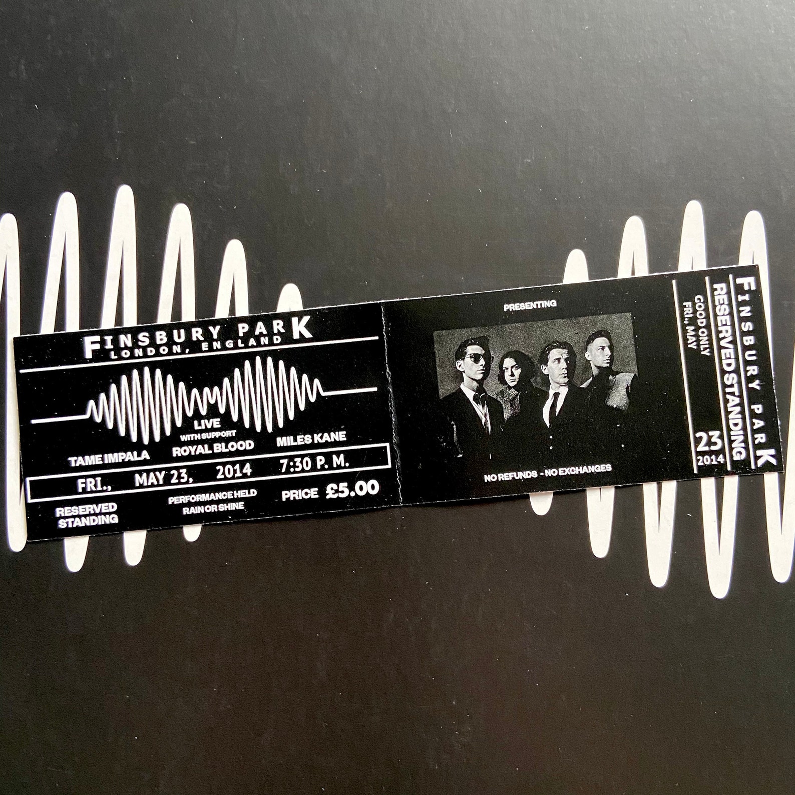 Arctic Monkeys Vintage Ticket Stub Etsy