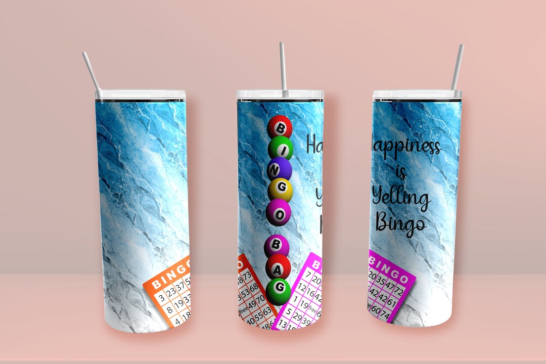 thumbnail image 2 of HAPPINESS IS YELLING BINGO License Plate Frame – Car Plate Frames 2 of 4