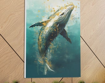 Breaching Whale Canvas Gallery Wrap