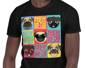 Nuevos pugs en el bloque divertido Pug propietario pop cultura regalo