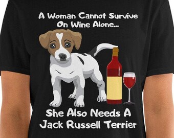 Jack Russell Terrier Wine Lover T-Shirt: Funny Dog Gift