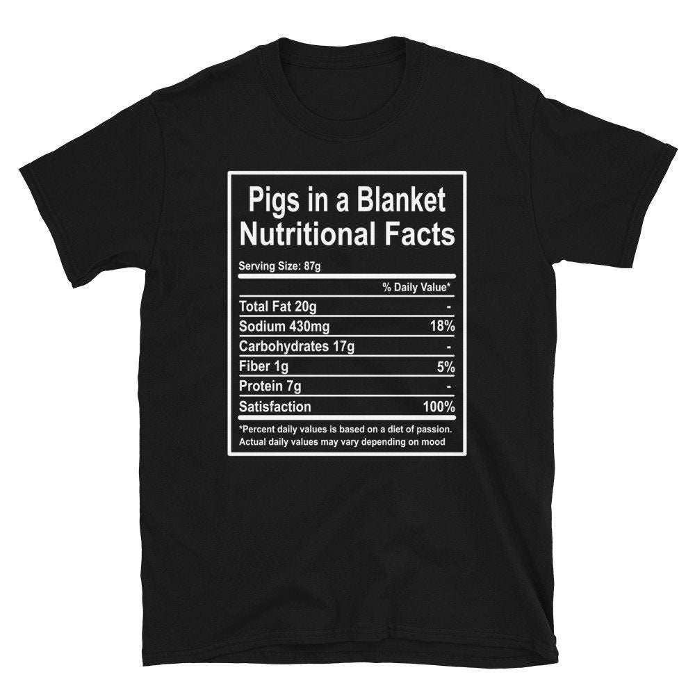 Funny Pigs in A Blanket Nutritional Facts Foodie Gift Etsy
