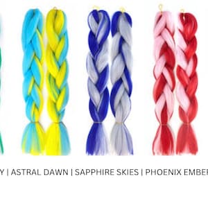 MIX 2 COLORS JUMBO braid extension hair / jumbo braid kanekalon braiding hair / festival braid extensions