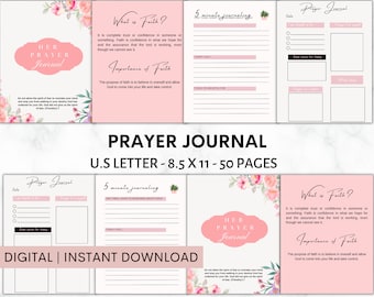 Prayer Journal, Prayer Journal Planner, Prayer Journal Template, Group Bible Study, Independent Bible Study,Prayer Journal for Men and Women