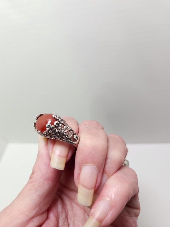Vintage 925 Thai Sterling Silver Statement Ring w… - image 4