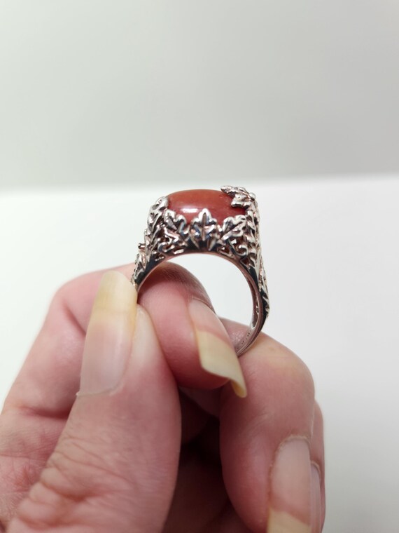 Vintage 925 Thai Sterling Silver Statement Ring w… - image 2
