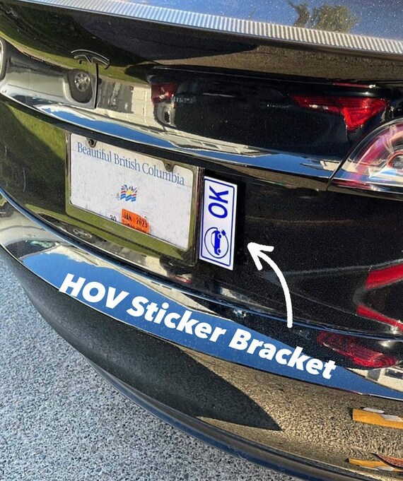 British Columbia HOV ok Sticker Bracket vertical Etsy Canada