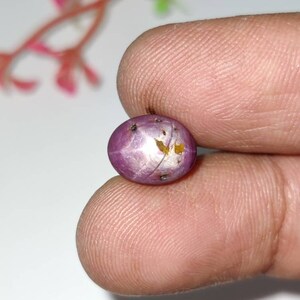 South Indian Star Ruby  Cabochon, Untreated Star Ruby Gemstone, Red Star Ruby Cab Stone, 11×8.5×6 Mm, 6.20 Carats