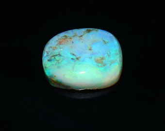 Cabochon d'opale boulder naturelle, opale d'Australie, opale Lightning Ridge, 15 × 12,5 x 4,7 mm, 6,10 cts