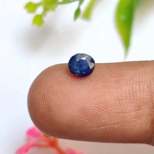 Royal blue Natural Indian Kashmir Blue Sapphire Gemstone, Rare Blue Sapphire Gemstone, Collectable Blue Sapphire Gems, 5.5×4.8×3.6Mm, .80Cts