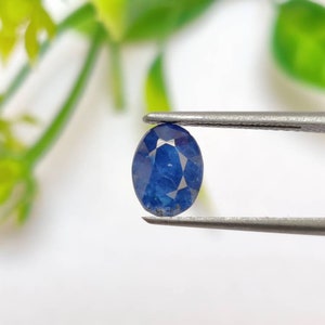 Natural Indian Kashmir Blue Sapphire Gemstone, Rare Blue Sapphire Gemstone, Collectable Blue Sapphire Gems, 7.6×5.7×3.6 Mm, 1.45 Carats