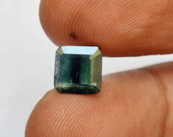 Natural Green Sapphire Gemstone, Australian Sapphire Gemstone, Untreated Sapphire Gemstone, 7.95×7.75×3.60 Mm, 2.45 Carats
