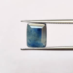 Natural Australian Blue Sapphire Gemstone, Faceted Blue Sapphire Loose Gemstone, Untreated Blue Sapphire Gems, 8.70×7.20×3.90Mm, 3.10 Carats